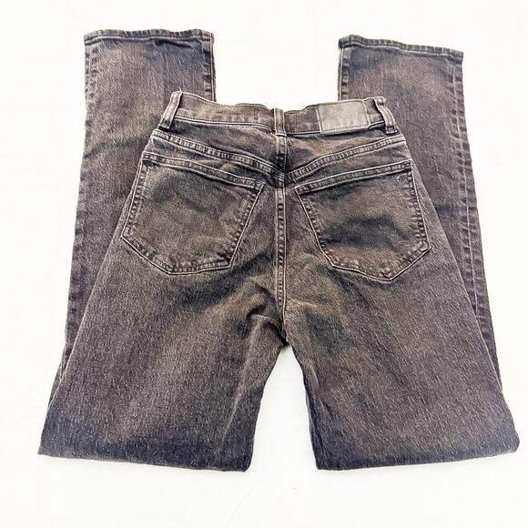Madewell '90s Straight Black Wash Zip Fly Denim Jeans Size 23 - Picture 5 of 8